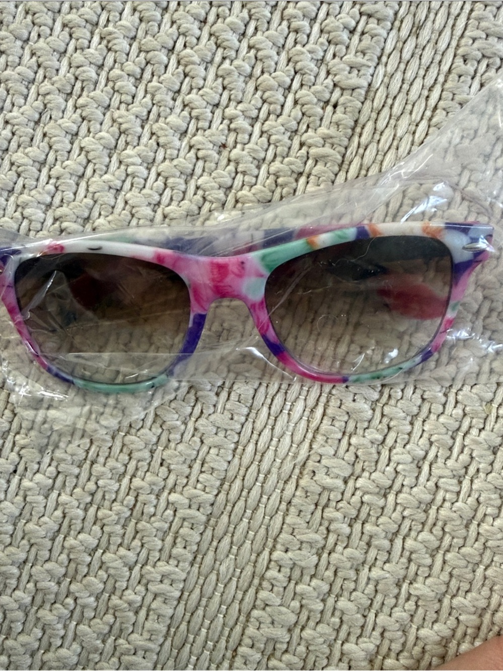 Kids Colorful Tie-Dye Sunglasses - Pink, Purple & Teal